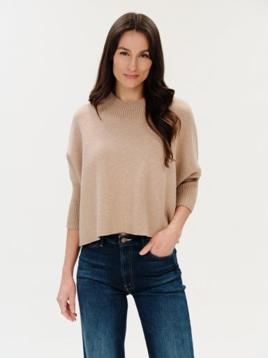 OSLO FUNNEL NECK 3/4 LENGTH SLEEVE SWEATER