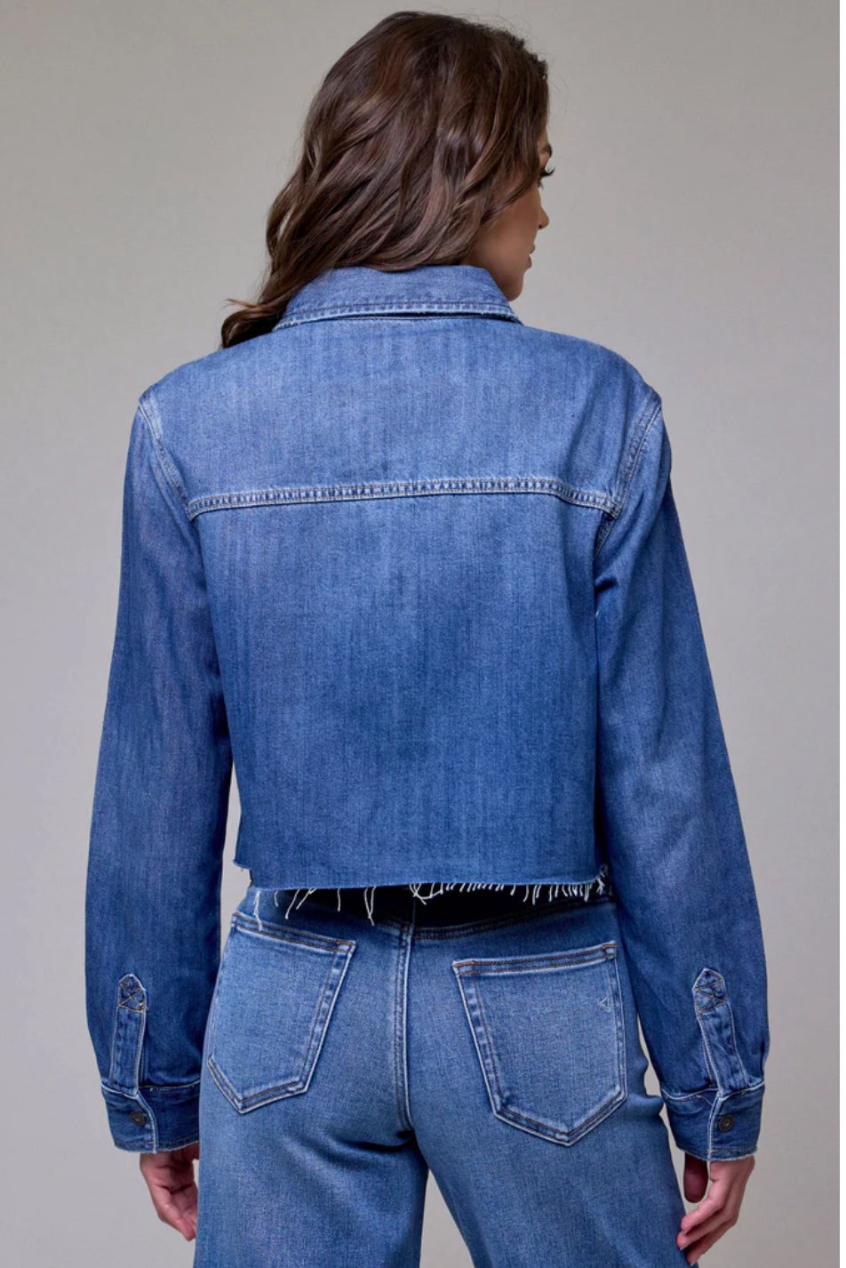 Cropped Denim Shirt
