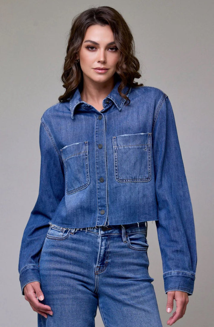Cropped Denim Shirt