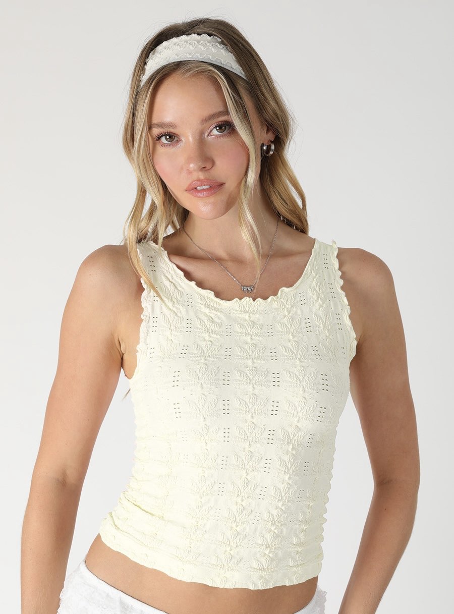 Floral Edge Tank Top