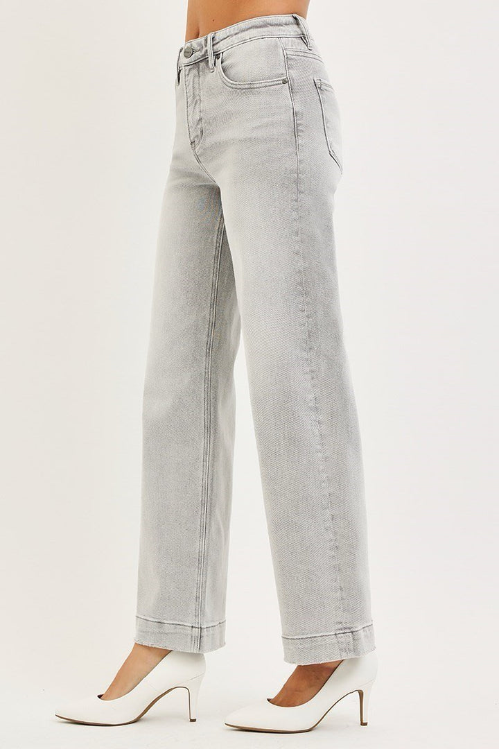 Hailee High Rise Ankle Wide Jeans