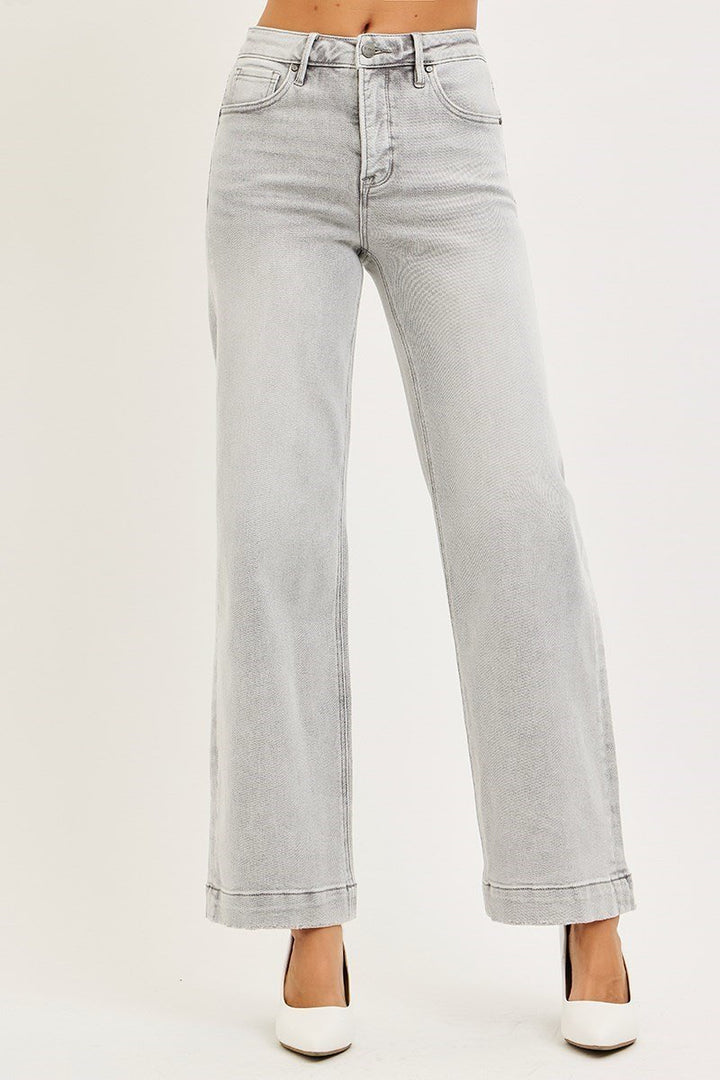 Hailee High Rise Ankle Wide Jeans