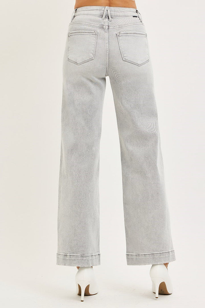 Hailee High Rise Ankle Wide Jeans