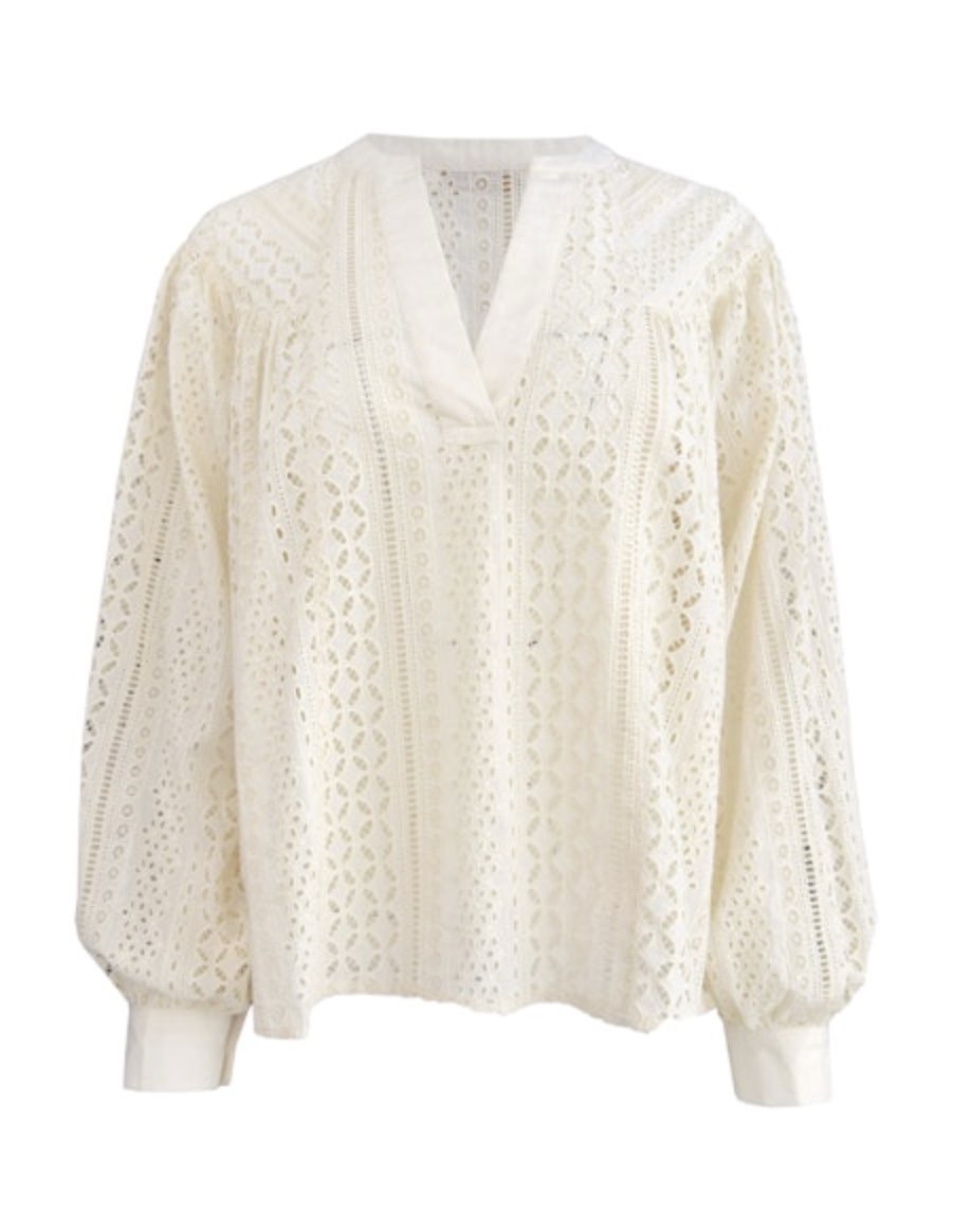 Stevie Eyelet Pullover Blouse