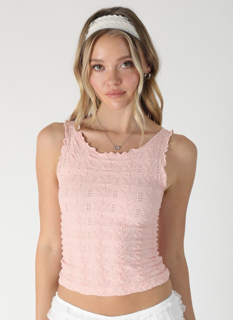 Floral Edge Tank Top
