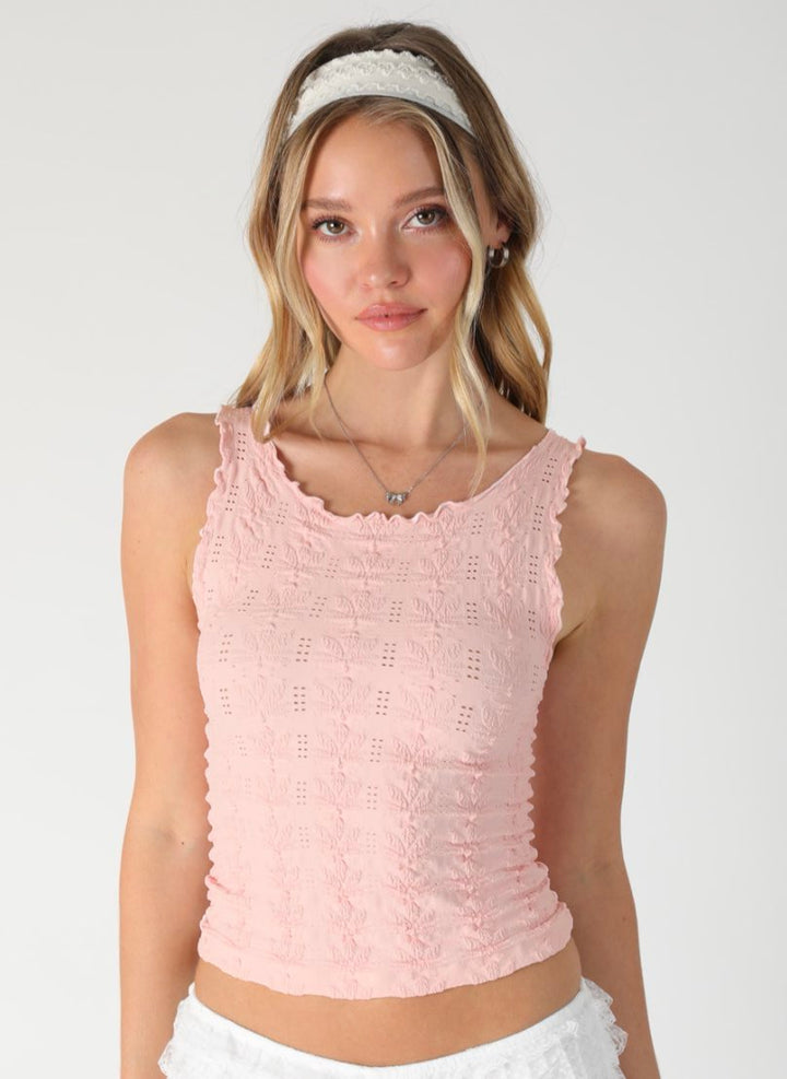 Floral Edge Tank Top