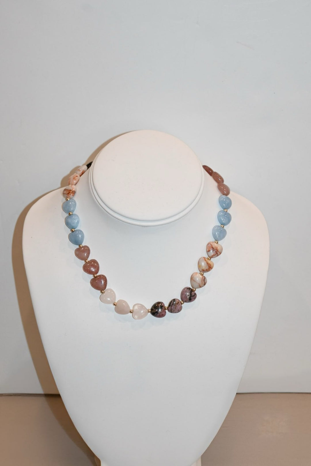 Hearts Gemstone Necklace