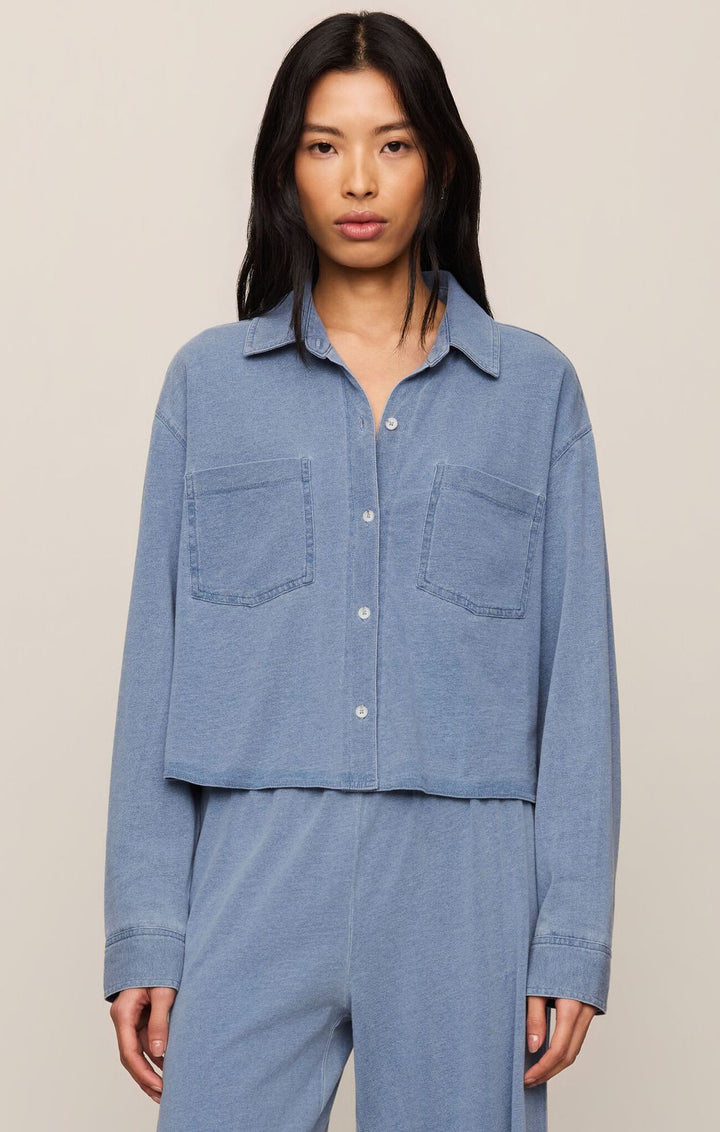 Cropped Reese Denim Button Up