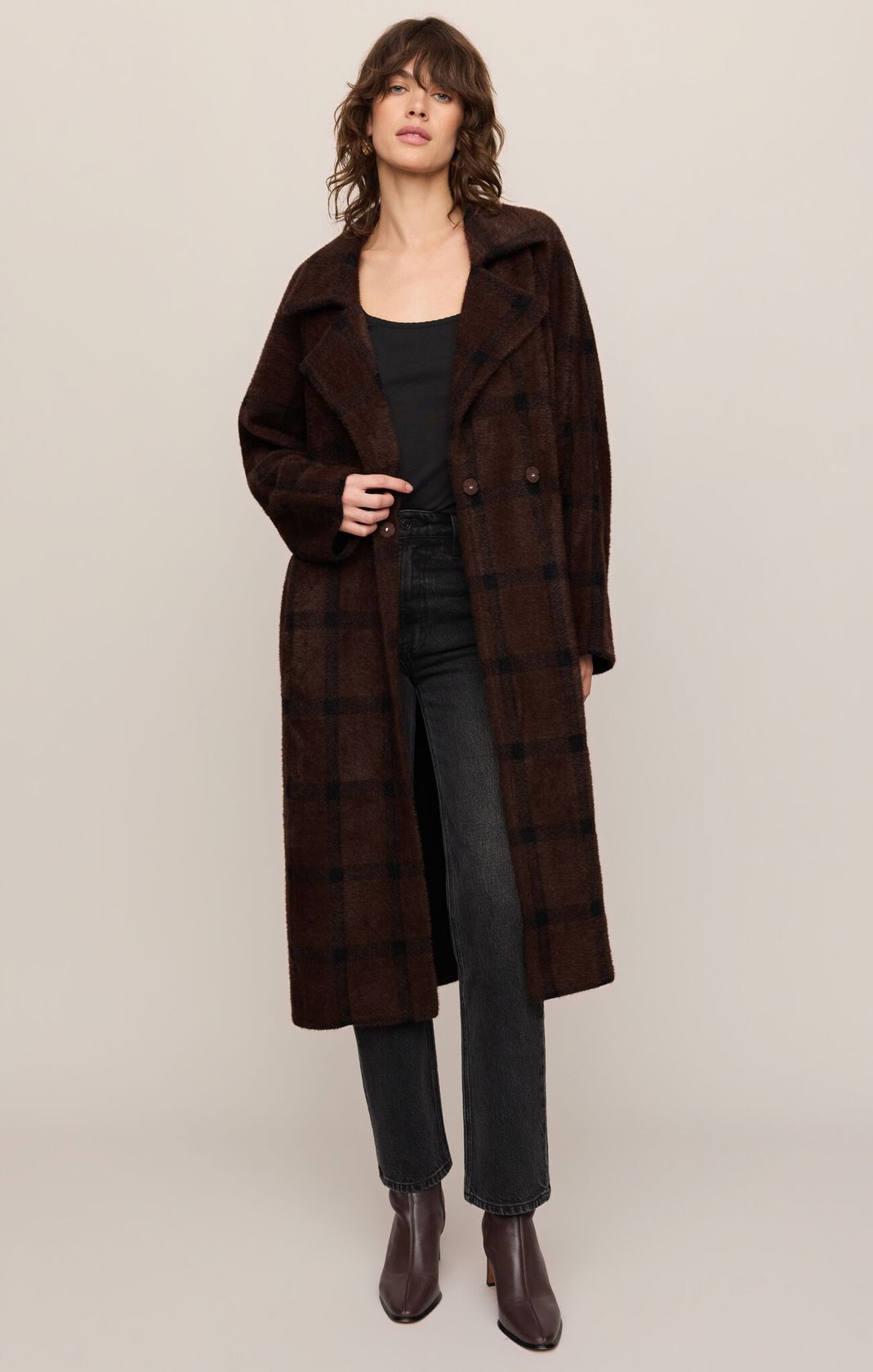 Crosby Plaid Cocoon Coat