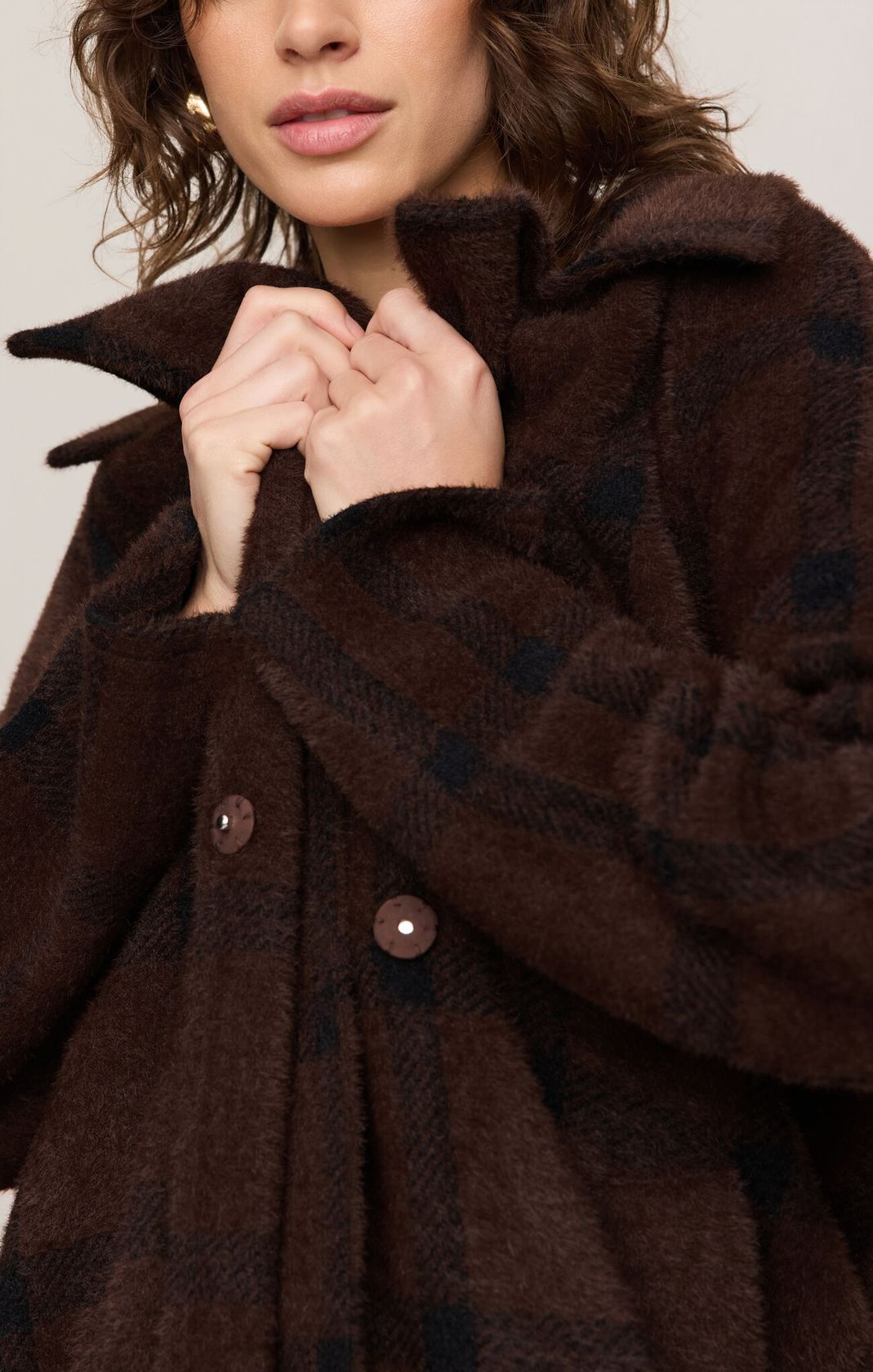 Crosby Plaid Cocoon Coat