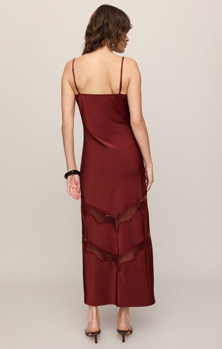 Lace Inset Midi Dress