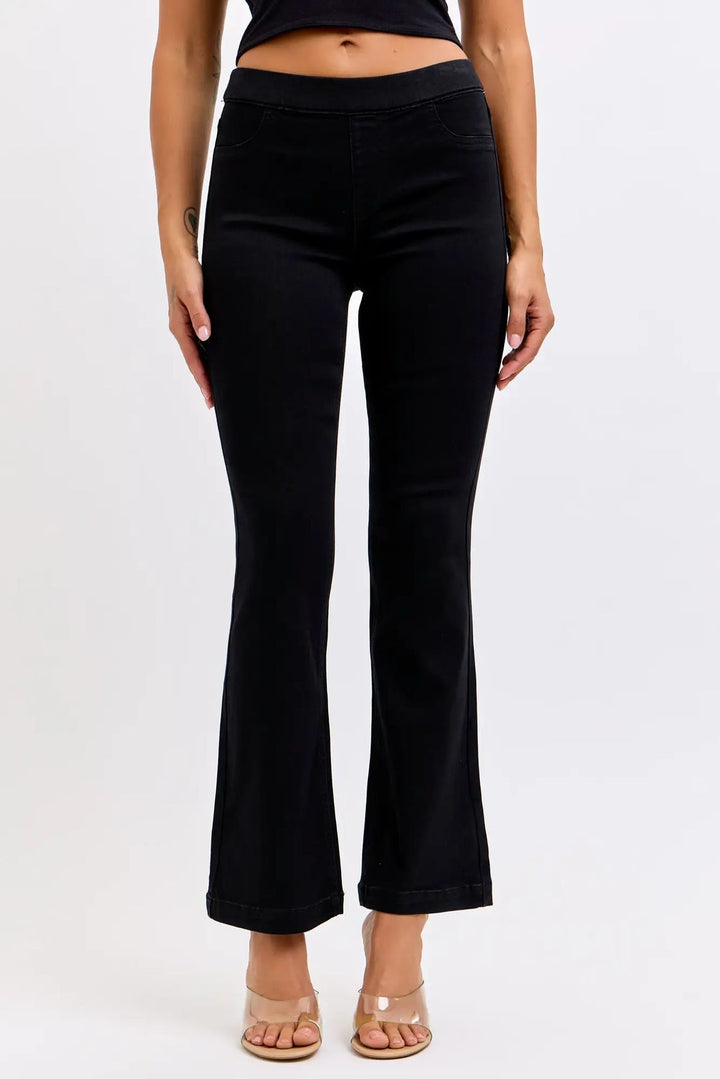 Black Petite Flare Jegging