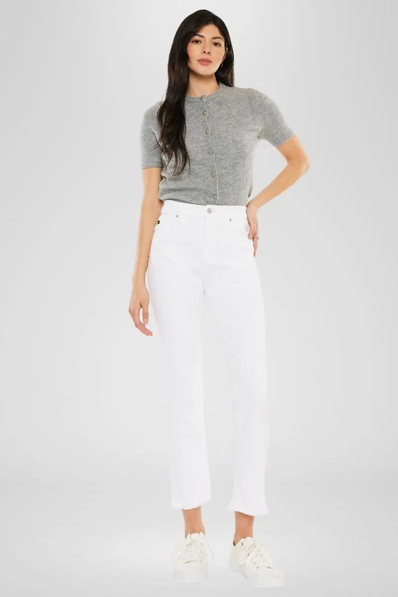 High Rise Slim Straight Jean