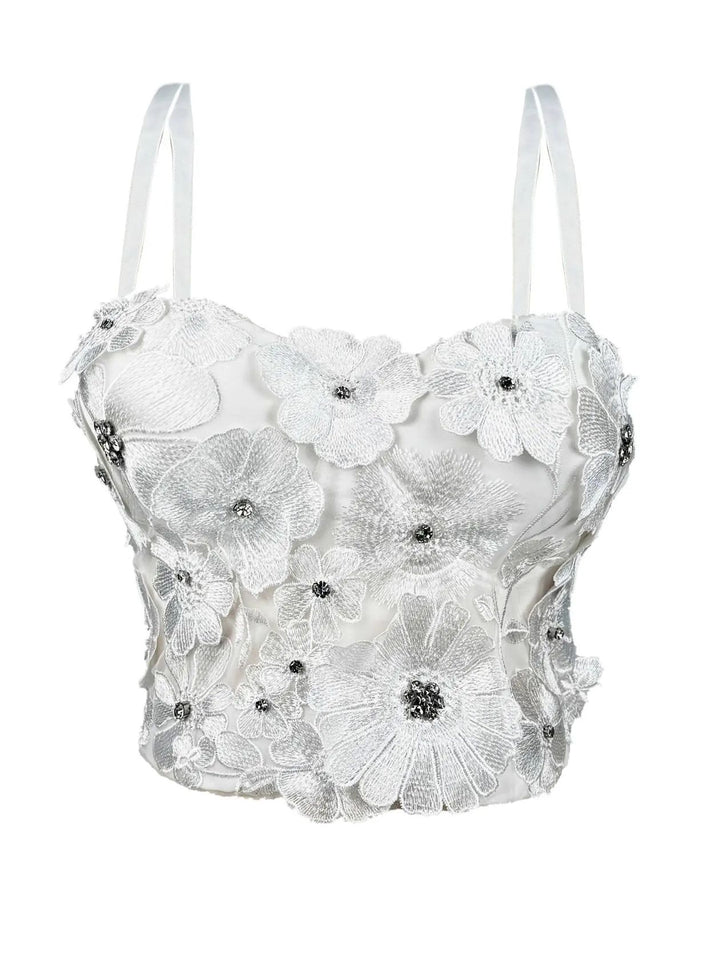 Golden Bloom Corset Top