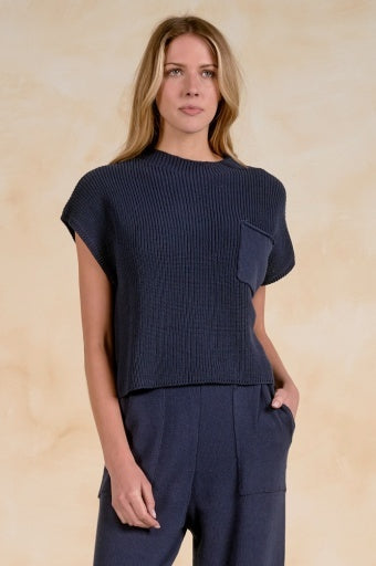Cap Sleeve Knit Sweater