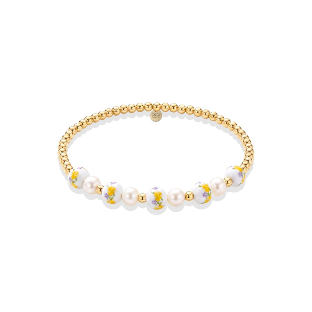 Capri Honey Porcelain Beaded Bracelet