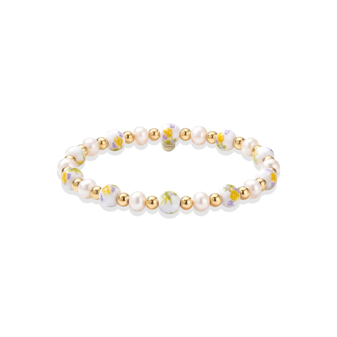 Capri Pomelo Porcelain Beaded Bracelet