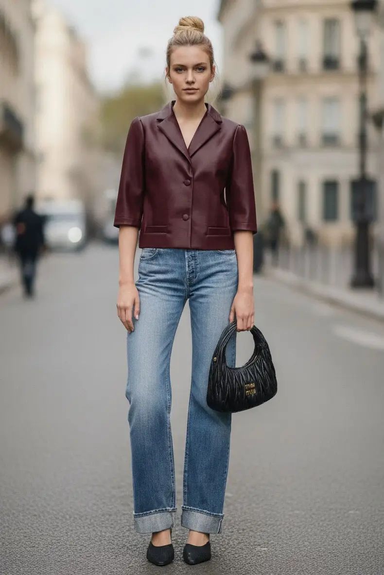 Ava Faux Leather Jacket