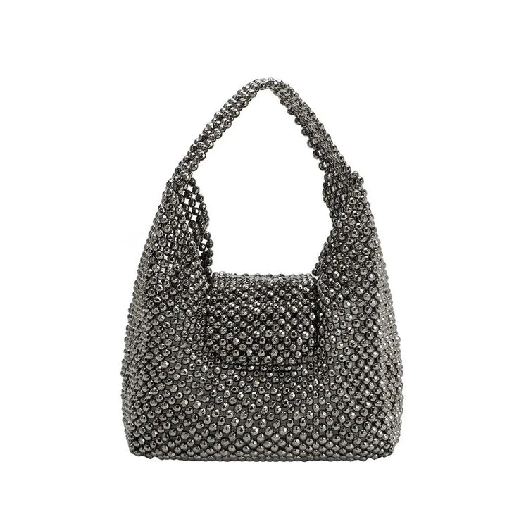 Krystal Beaded Top Handle Bag
