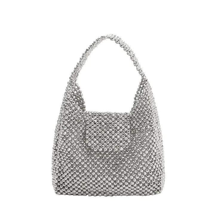 Krystal Beaded Top Handle Bag