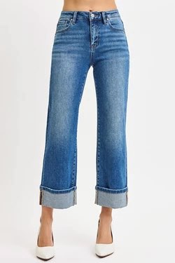 Cindy Mid Rise Crop Straight