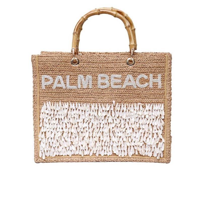 Palm Beach Raffia Tote