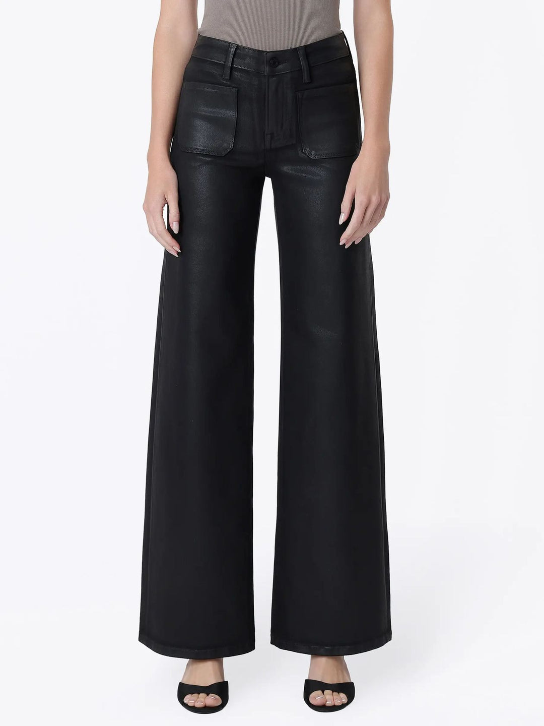 Patch Pocket Coated Jeans
