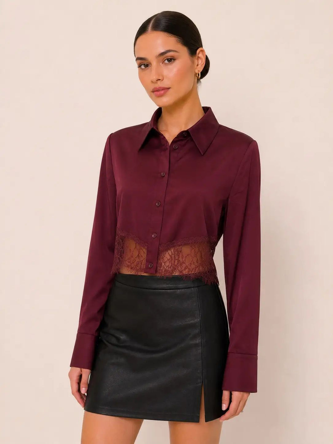 Satin Lace Blouse