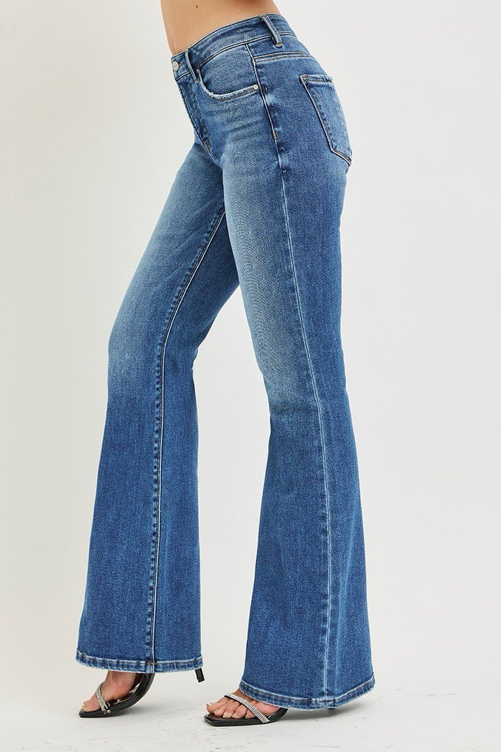 Alexa Mid Rise Flare Jeans