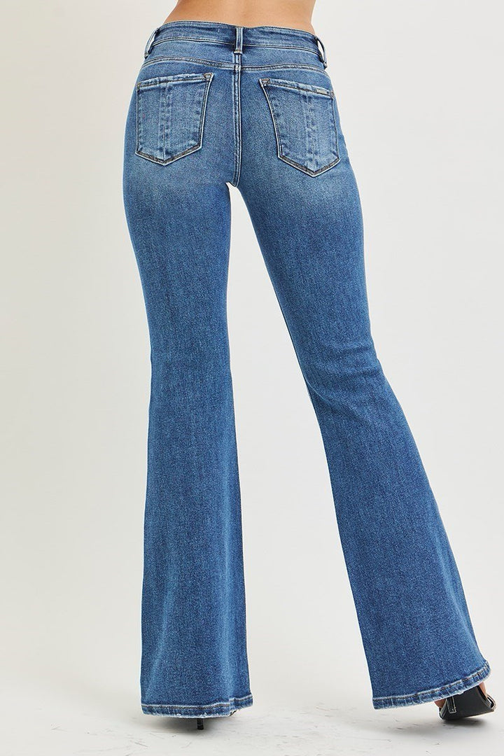 Alexa Mid Rise Flare Jeans