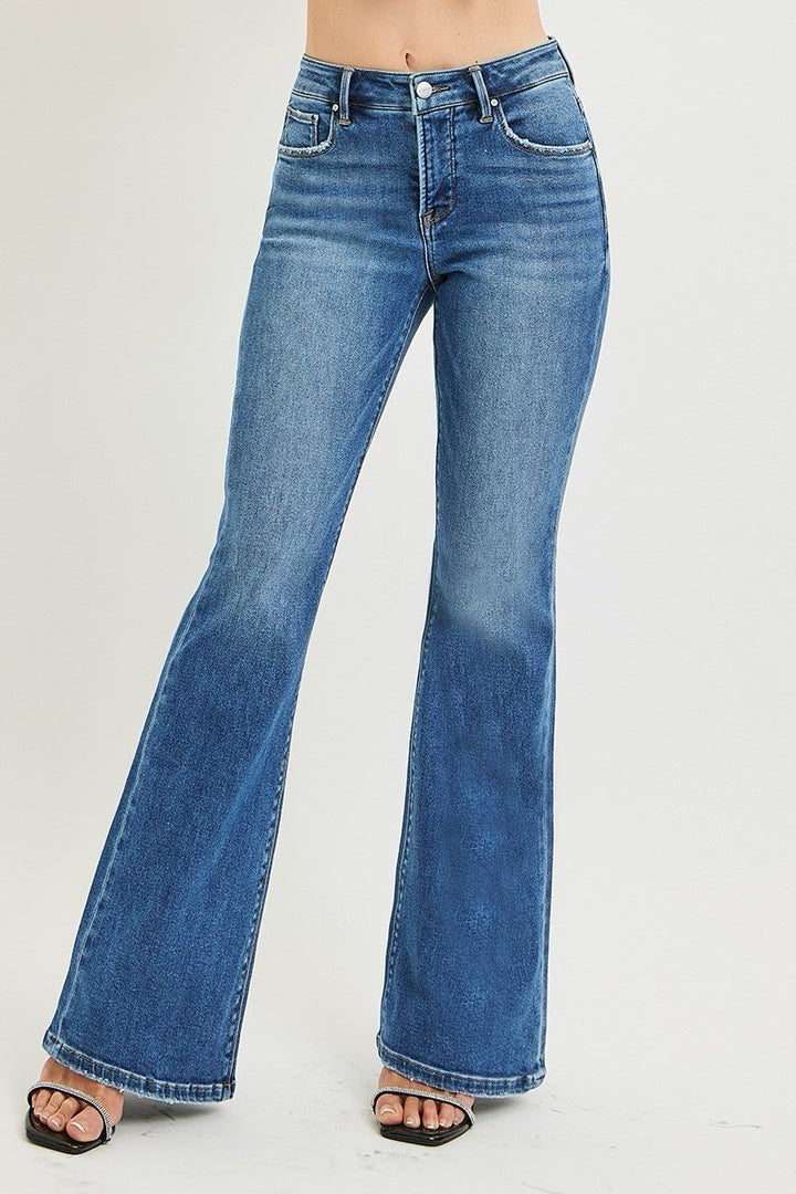 Alexa Mid Rise Flare Jeans