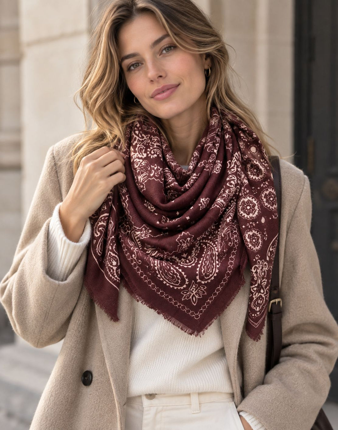 Large Square Paisley Bandana