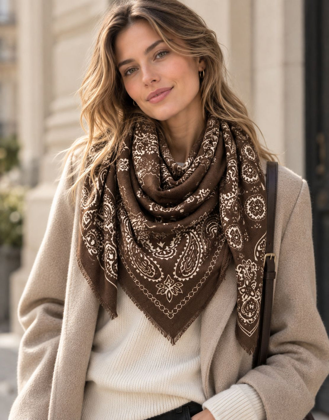 Large Square Paisley Bandana
