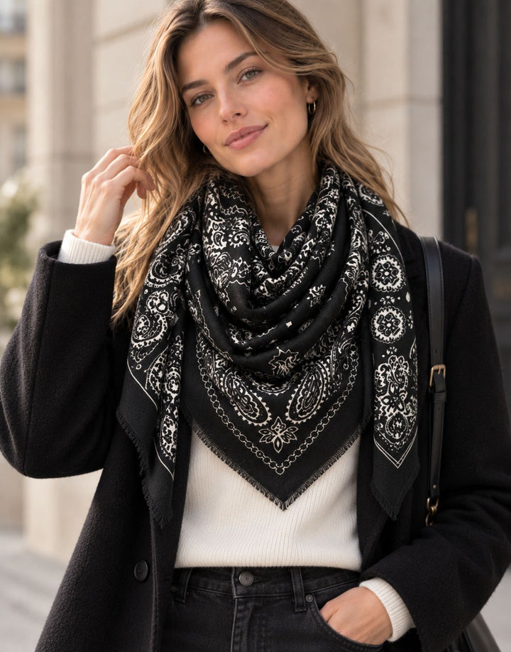 Large Square Paisley Bandana