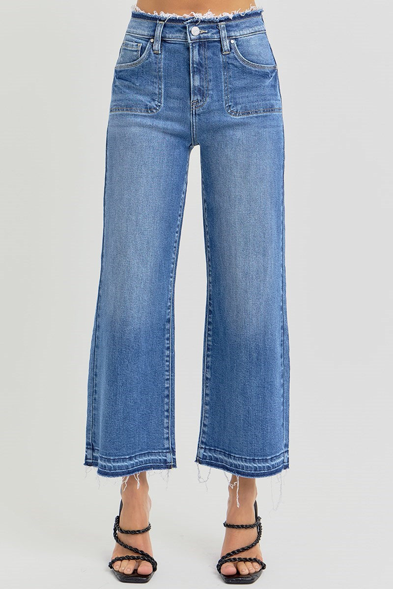 Alaina High Rise Crop Wide Jean