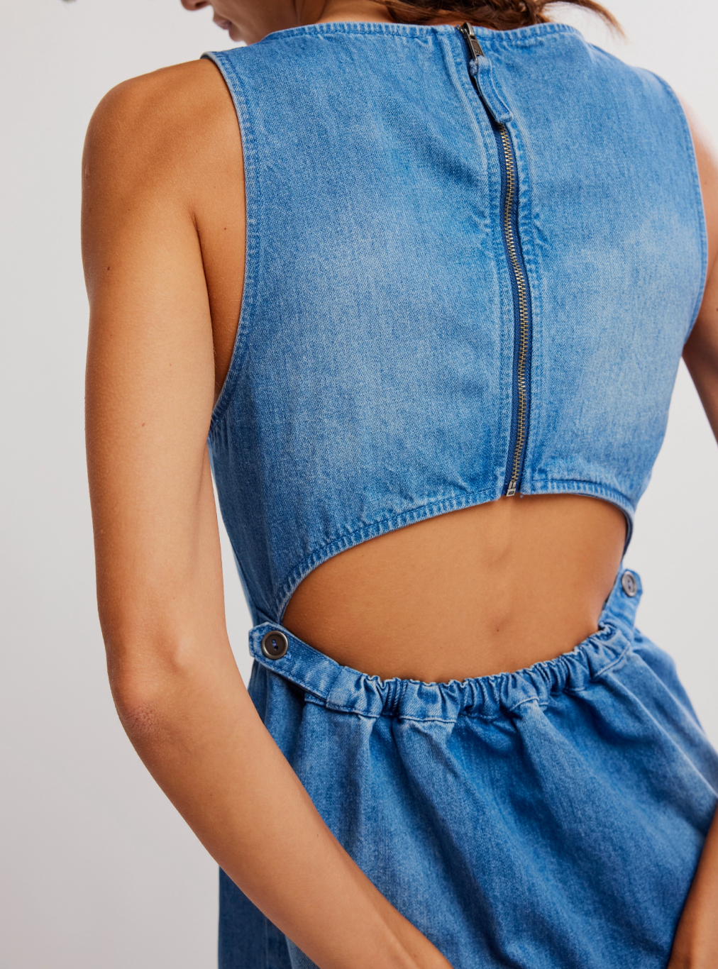 atlas denim mini dress Atlas Denim Mini Dress