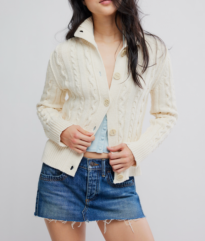 WTF Cable Collar Cardi