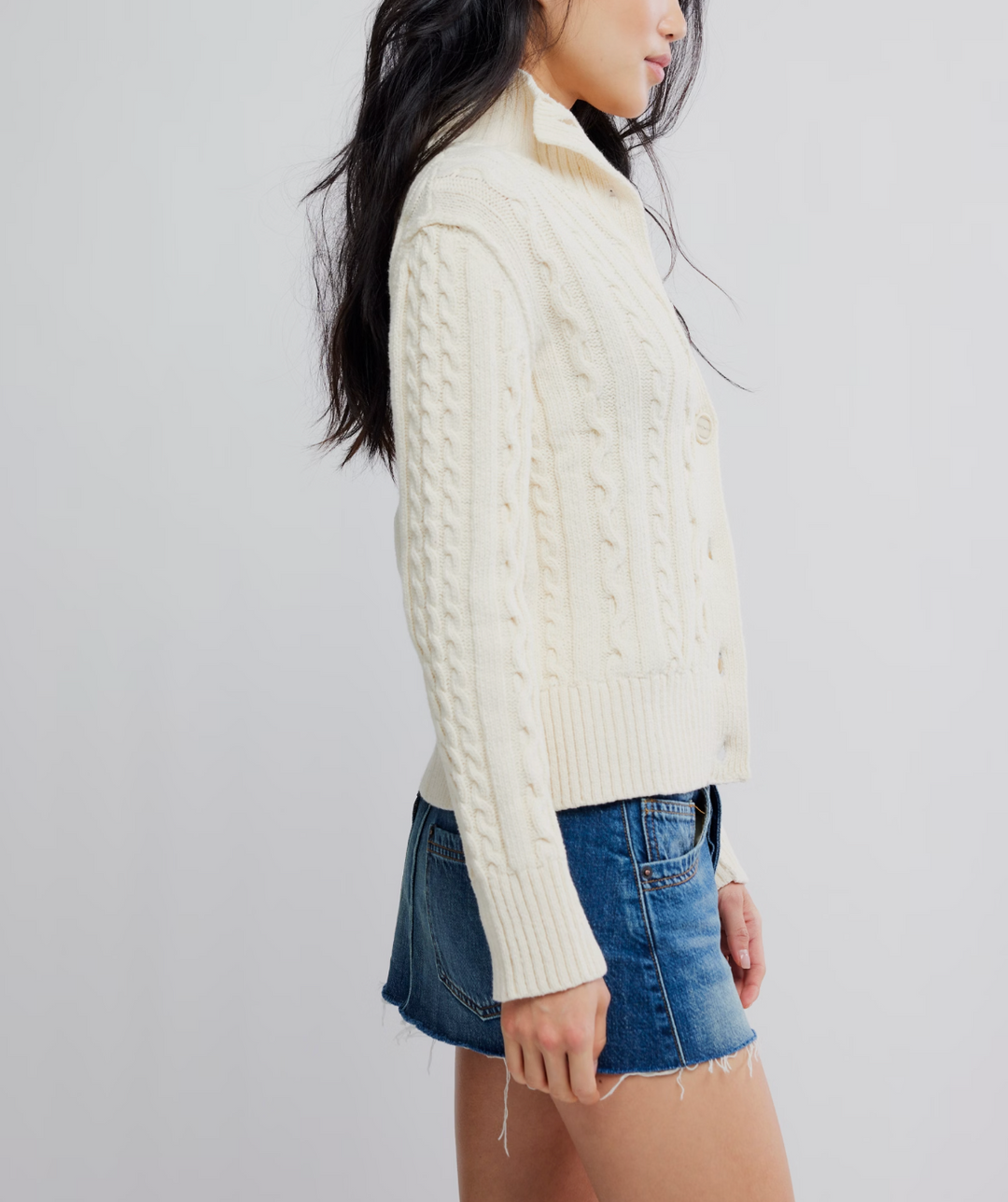 WTF Cable Collar Cardi