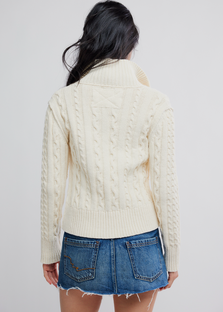 WTF Cable Collar Cardi