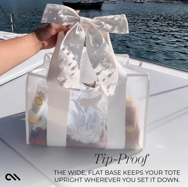 Pearl Bow Jelly Tote Bag