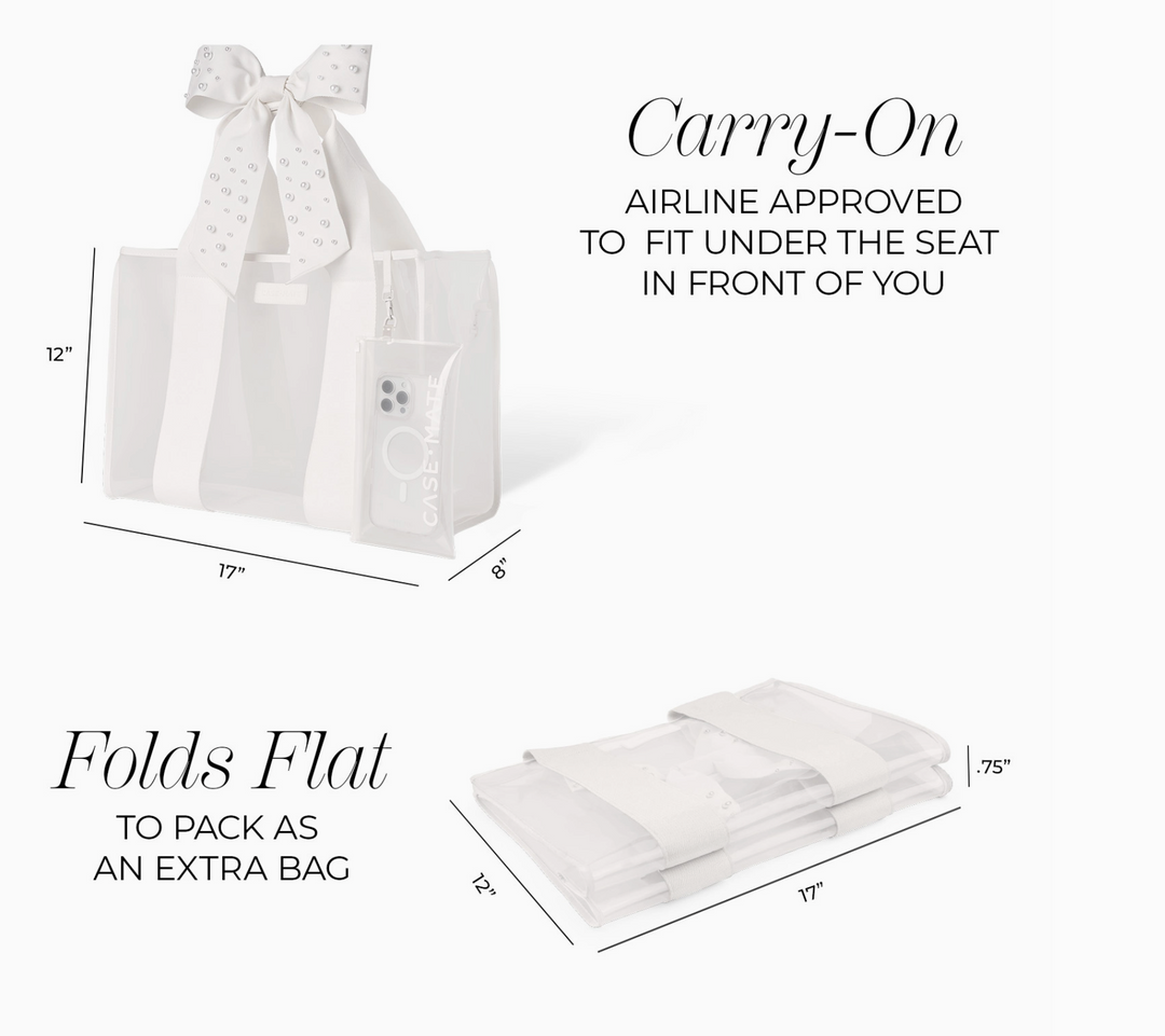 Pearl Bow Jelly Tote Bag