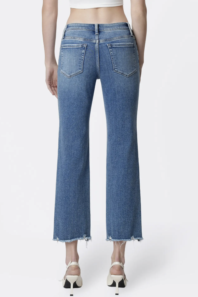 Melissa Mid Rise Crop Straight Jeans