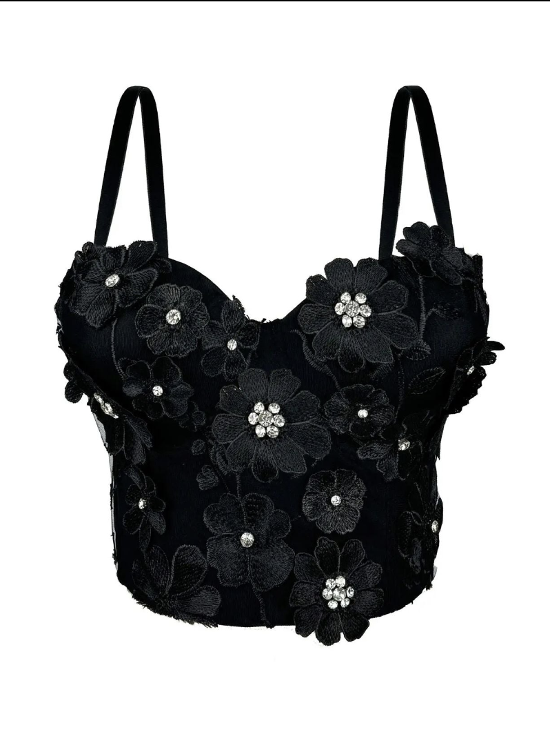 Golden Bloom Corset Top