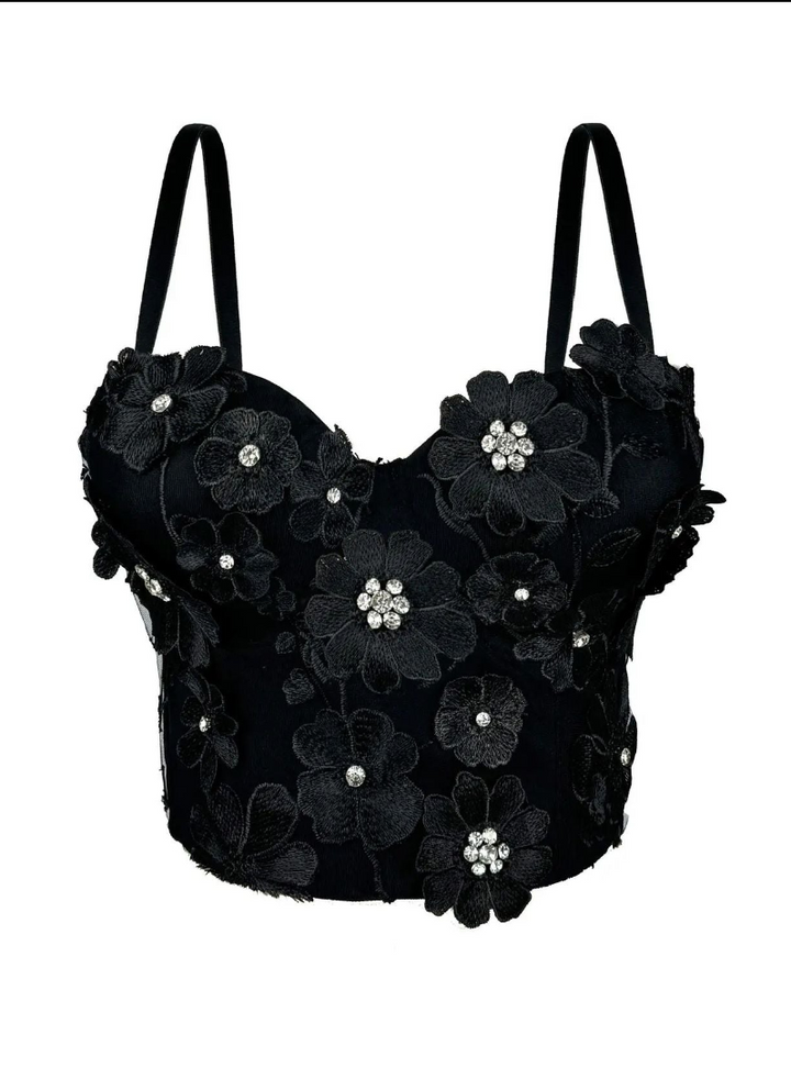 Golden Bloom Corset Top