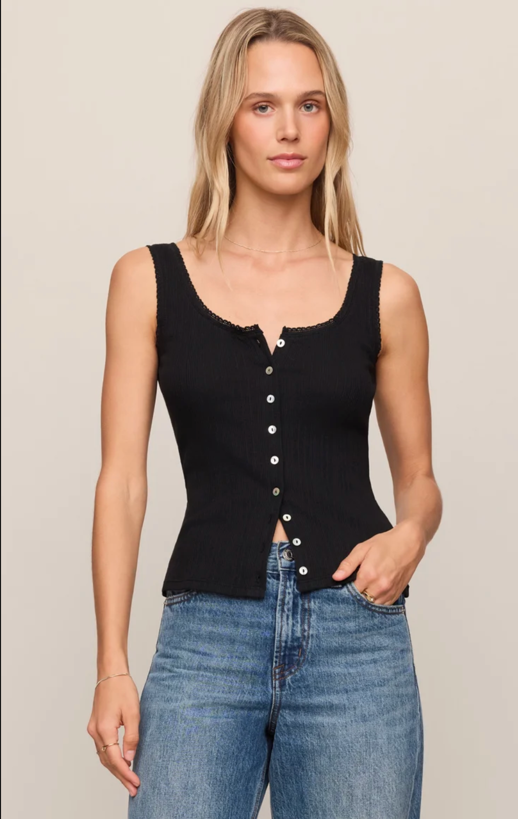 Lainey Pointelle Tank