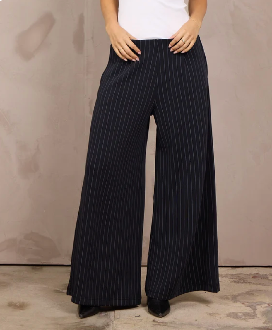 Stripe Pleated Front Pant