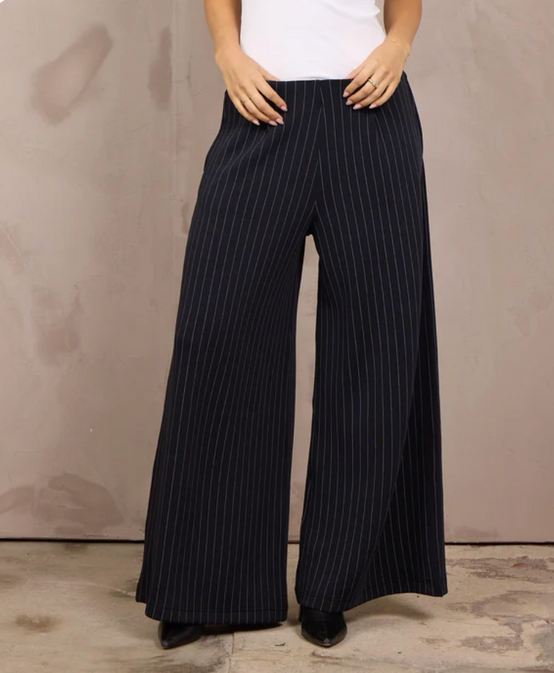 Stripe Pleated Front Pant