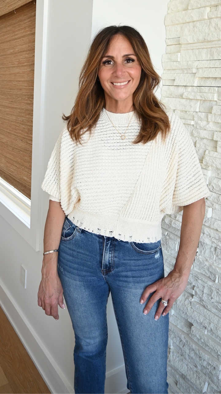 The Relaxed Edge Cropped Sweater