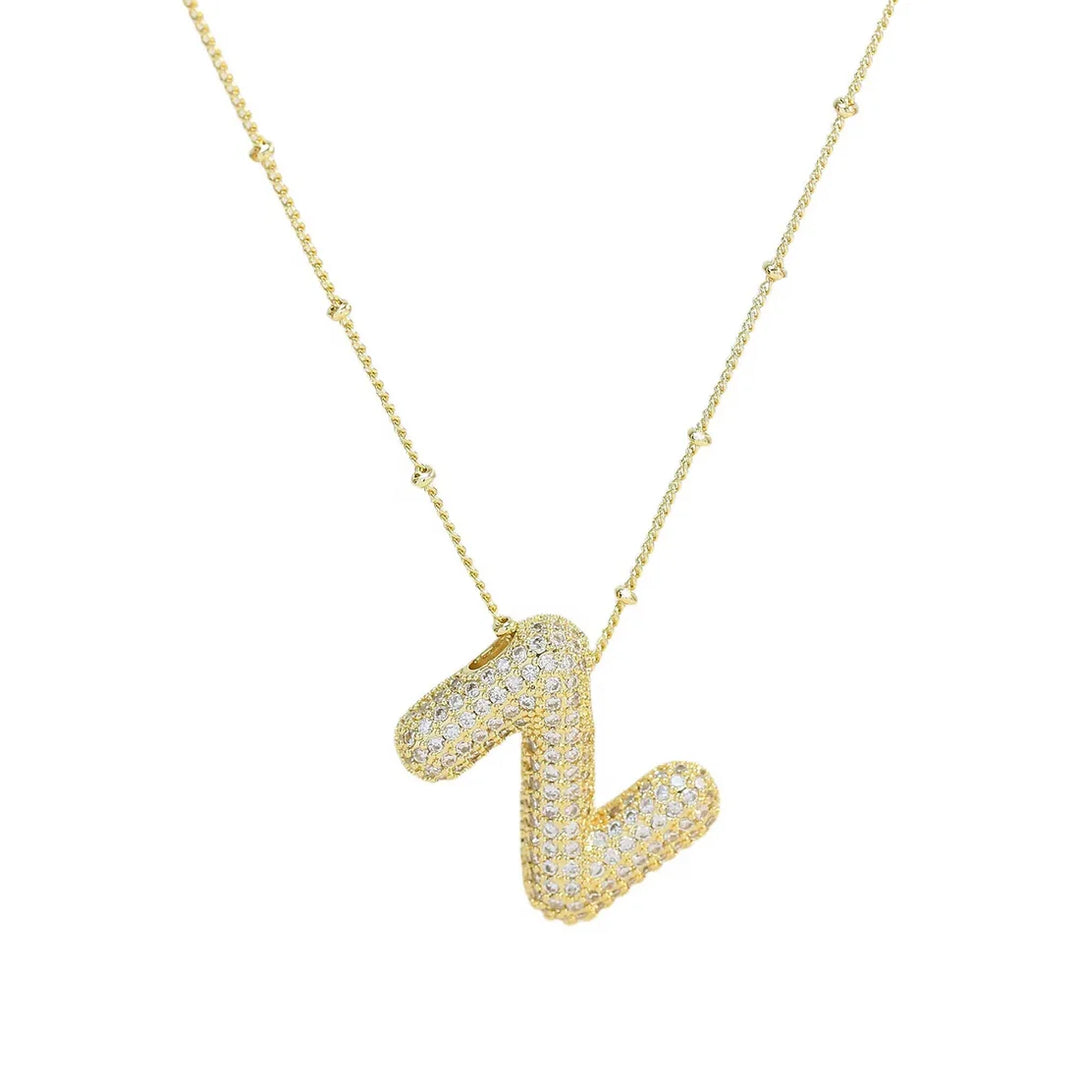 Bubble Initial Necklace