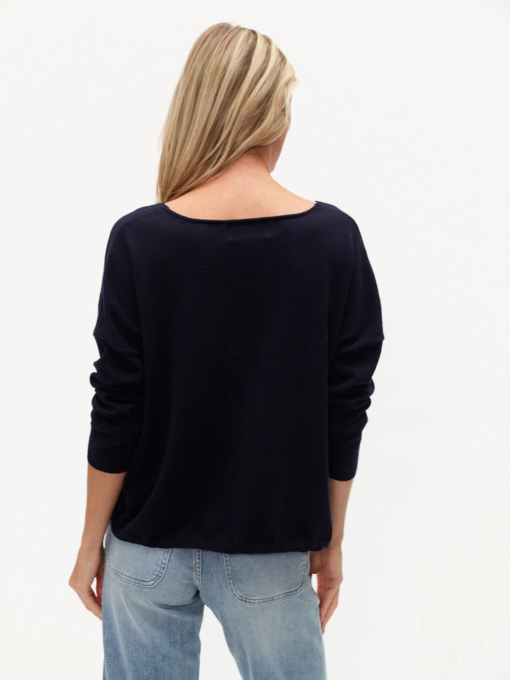 LOVIE GRAPHIC HEART V-NECK SWEATER